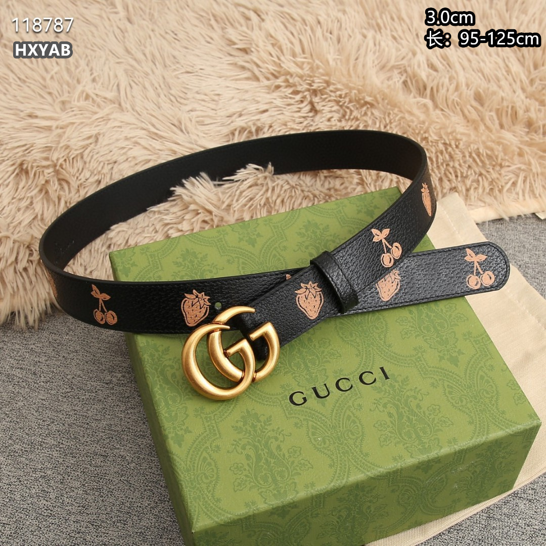 Gucci 3.0cm Width Belts For Men # 263909