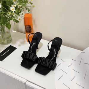 $65.00,Alexander Wang Julie Scrunchie Strap Velvet Sandal # 264862