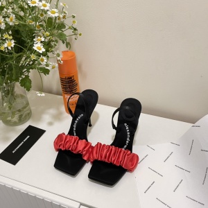 $65.00,Alexander Wang Julie Scrunchie Strap Velvet Sandal # 264864