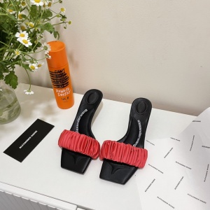 $65.00,Alexander Wang Julie Scrunchie Strap Velvet Sandal # 264868