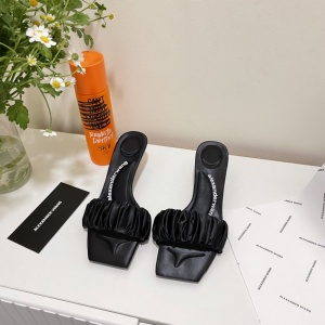 $65.00,Alexander Wang Julie Scrunchie Strap Velvet Sandal # 264869