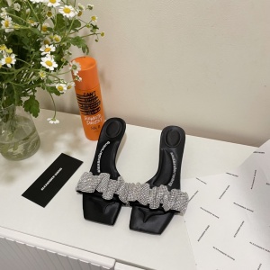 $65.00,Alexander Wang Julie Scrunchie Strap Velvet Sandal # 264870
