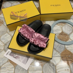 $66.00,Fendi Vertigo Satin Slides For Women # 264886