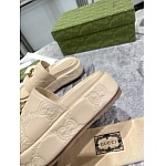 Gucci Quilted embroidered faux leather platform slides For Women # 264894, cheap Gucci Slippers