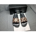 Michael Kors Monogram Print Slides Unisex # 264926, cheap Michael Kors Slipper