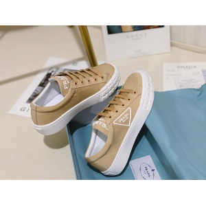 $89.00,Prada triangular logo plaque tire tread sole sneakers For Women # 265339