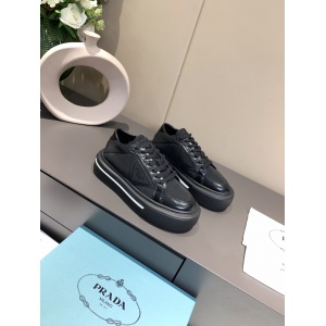 $92.00,Prada Thick Sole triangular logo plaque Sneaker For Women # 265356