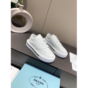 $92.00,Prada Thick Sole triangular logo plaque Sneaker For Women # 265358