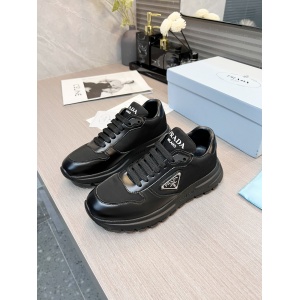 $92.00,Prada Thick Sole triangular logo plaque Sneaker Unisex # 265368