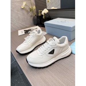 $92.00,Prada Thick Sole triangular logo plaque Sneaker Unisex # 265369