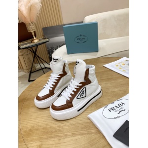 $92.00,Prada high top lace-up sneakers sneakers For Women # 265372