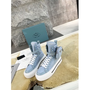 $98.00,Prada High Top Sneaker with Ankle Pouch For Women # 265386