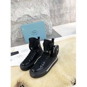 $98.00,Prada High Top Sneaker with Ankle Pouch For Women # 265387