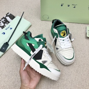 $92.00,Off White Sponge leather and neoprene sneakers # 265424