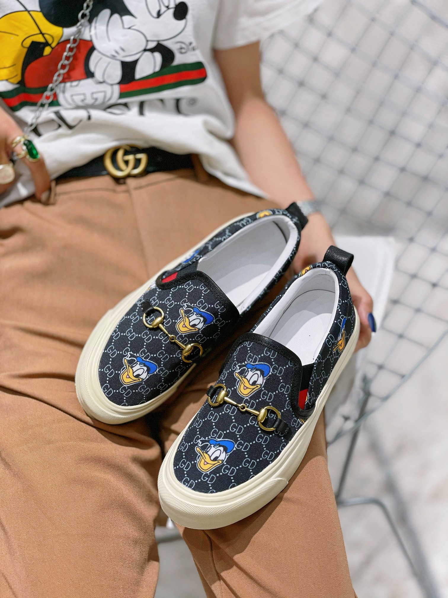 Gucci GG Donald Duck Print Slip On Sneaker # 265401