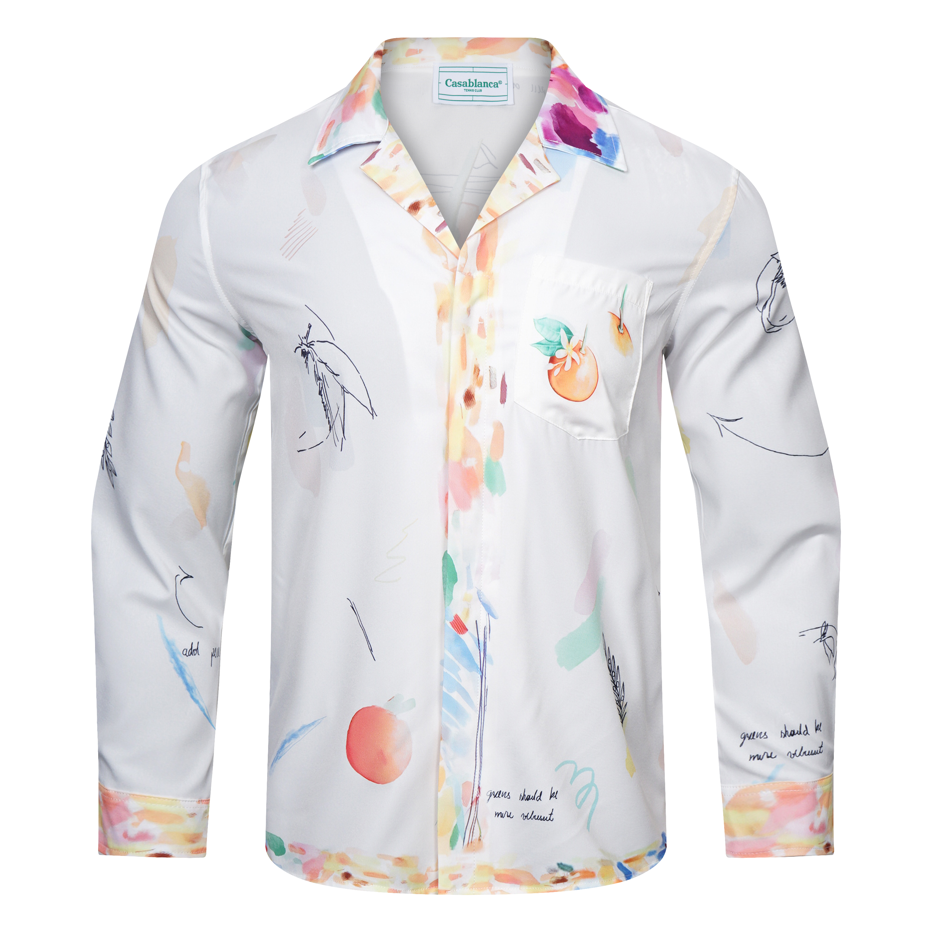 Casablanca Cuban Collar Long Sleeve Shirts For Men # 265743