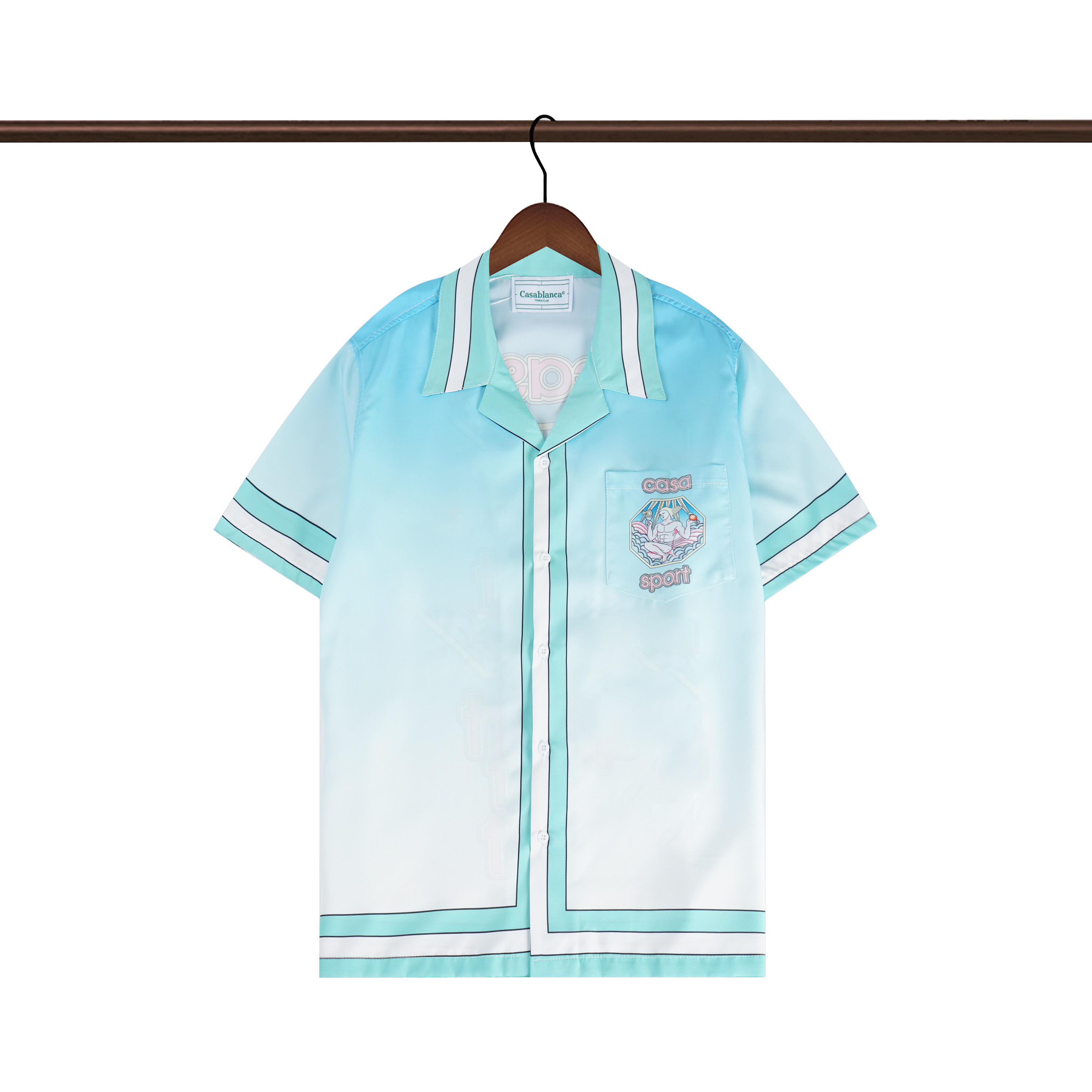 Casablanca Cuban Collar Short Sleeve Shirts For Men # 265745