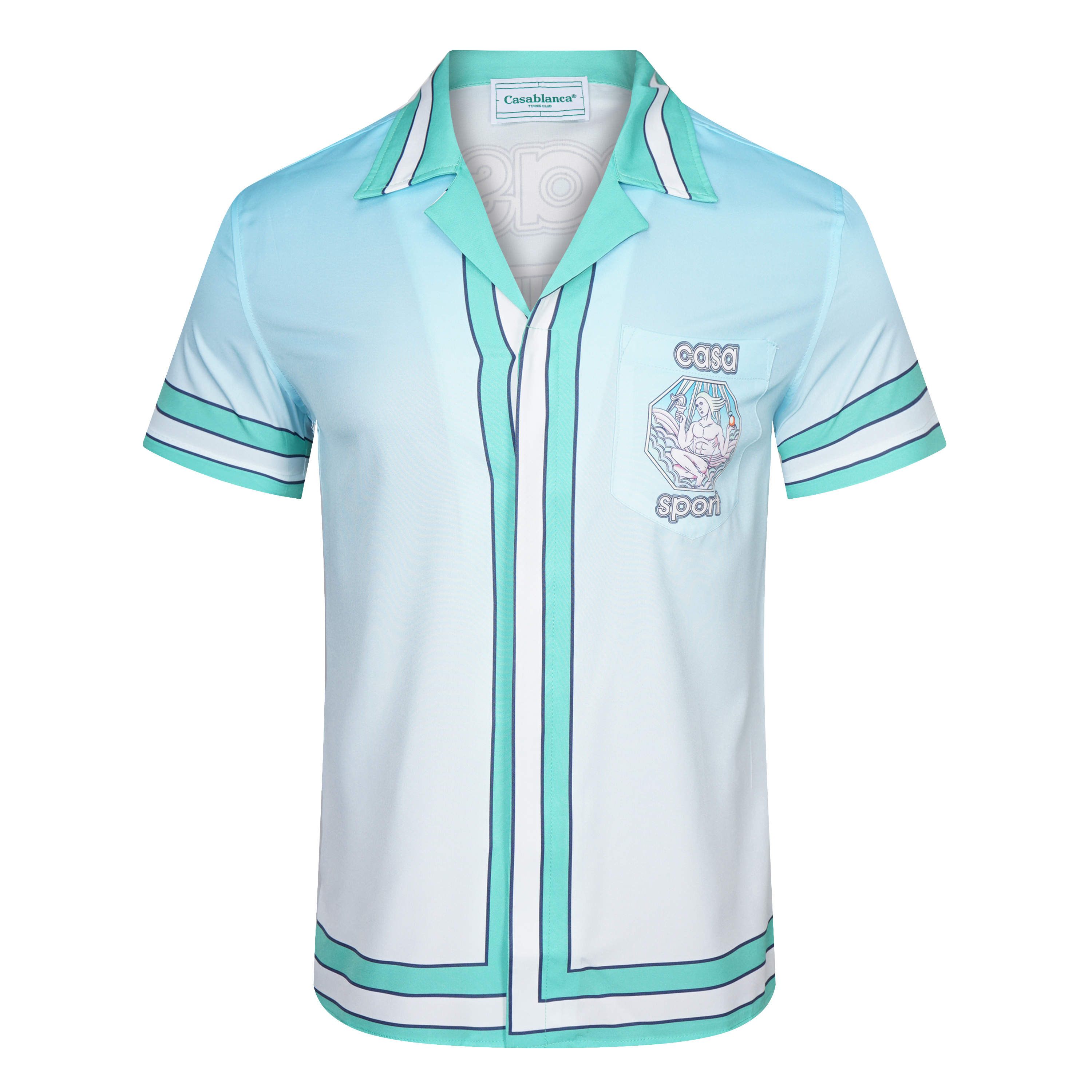 Casablanca Cuban Collar Short Sleeve Shirts For Men # 265747