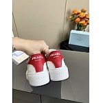 Prada Plain Leather Low Top Sneakers For Women # 265323, cheap Prada Women