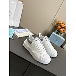 Prada Plain Leather Low Top Sneakers For Women # 265325, cheap Prada Women