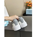 Prada Plain Leather Low Top Sneakers For Women # 265325, cheap Prada Women