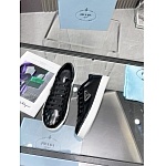 Prada Enameled metal triangle logo Brushed Leather Low Top Sneaker Unisex # 265330, cheap Prada Women