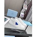 Prada Enameled metal triangle logo Brushed Leather Low Top Sneaker Unisex # 265331, cheap Prada Women