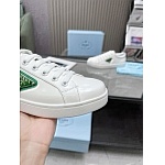 Prada Enameled metal triangle logo Brushed Leather Low Top Sneaker Unisex # 265333, cheap Prada Women