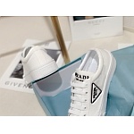 Prada triangular logo plaque tire tread sole sneakers For Women # 265337, cheap Prada Women