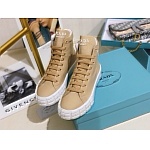 Prada ridged sole Canvas High top Sneaker For Women # 265345, cheap Prada Women