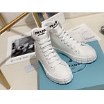 Prada ridged sole Canvas High top Sneaker For Women # 265346, cheap Prada Women