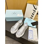 Prada Double Wheel studded sneakers For Women # 265359, cheap Prada Women