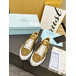 Prada Double Wheel studded sneakers For Women # 265360, cheap Prada Women