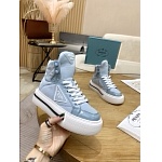 Prada high top lace up sneakers sneakers For Women # 265374, cheap Prada Women