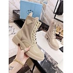 Prada Brushed leather and Re Nylon boots For Women # 265380