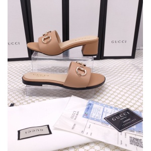 $58.00,Gucci Leather Horsebit Slides For Women # 268983