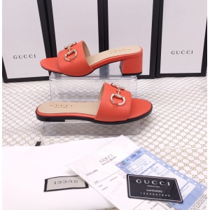 $58.00,Gucci GG Leather Horsebit Slides For Women # 268985