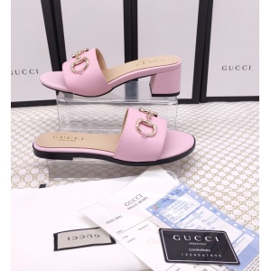 $58.00,Gucci GG Leather Horsebit Slides For Women # 268986