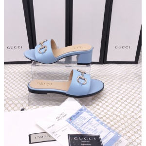 $58.00,Gucci Leather Horsebit Slides For Women # 268988