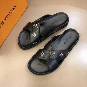 $65.00,Louis Vuitton Cross Straps Slippers For Men # 269730
