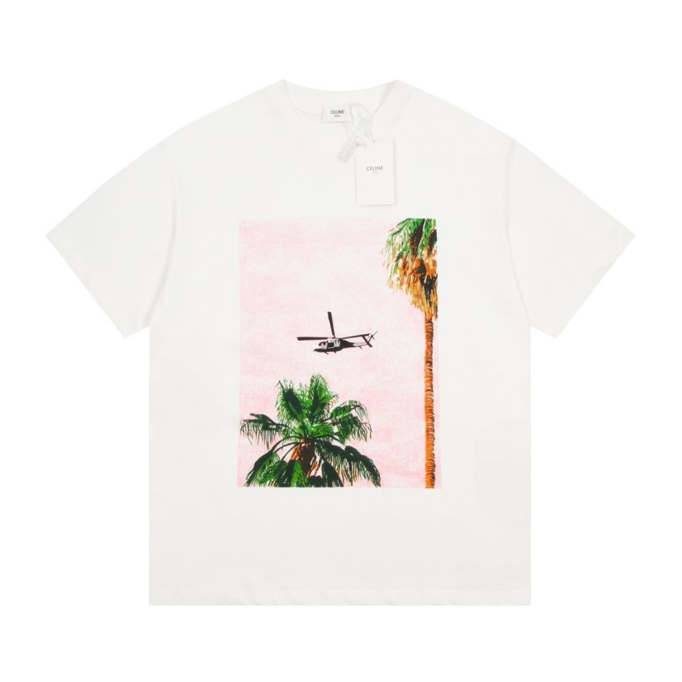 Celine Short Sleeve T Shirts Unisex # 269415