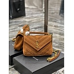 YSL Saint Laurent Brown College Medium Shoulder Bag # 268784