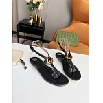 Gucci Double G Double G leather thong sandals For Women # 268964, cheap Gucci Slippers