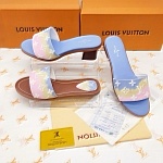 Louis Vuitton Monogram Print Slides For Women # 269007, cheap LV Slipper For Women