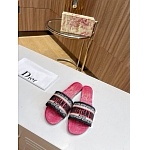 Dior Dway Canvas Slide For Women # 269047, cheap Dior Slippers