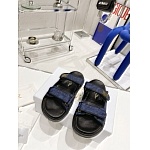 DIOR Dioract Sandal Blue and Black Technical Fabric # 269104, cheap Dior Sandals