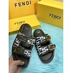 Fendi Logo Print double strap Unisex # 269110, cheap Fendi Slippers