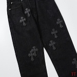 Chrome Hearts Straight Cut Jeans For Men # 270975, cheap Chrome Hearts Jeans