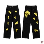 Chrome Hearts Straight Cut Jeans For Men # 270977, cheap Chrome Hearts Jeans