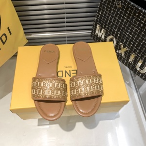 $62.00,Fendi Interlace Raffia Slides For Women # 271450